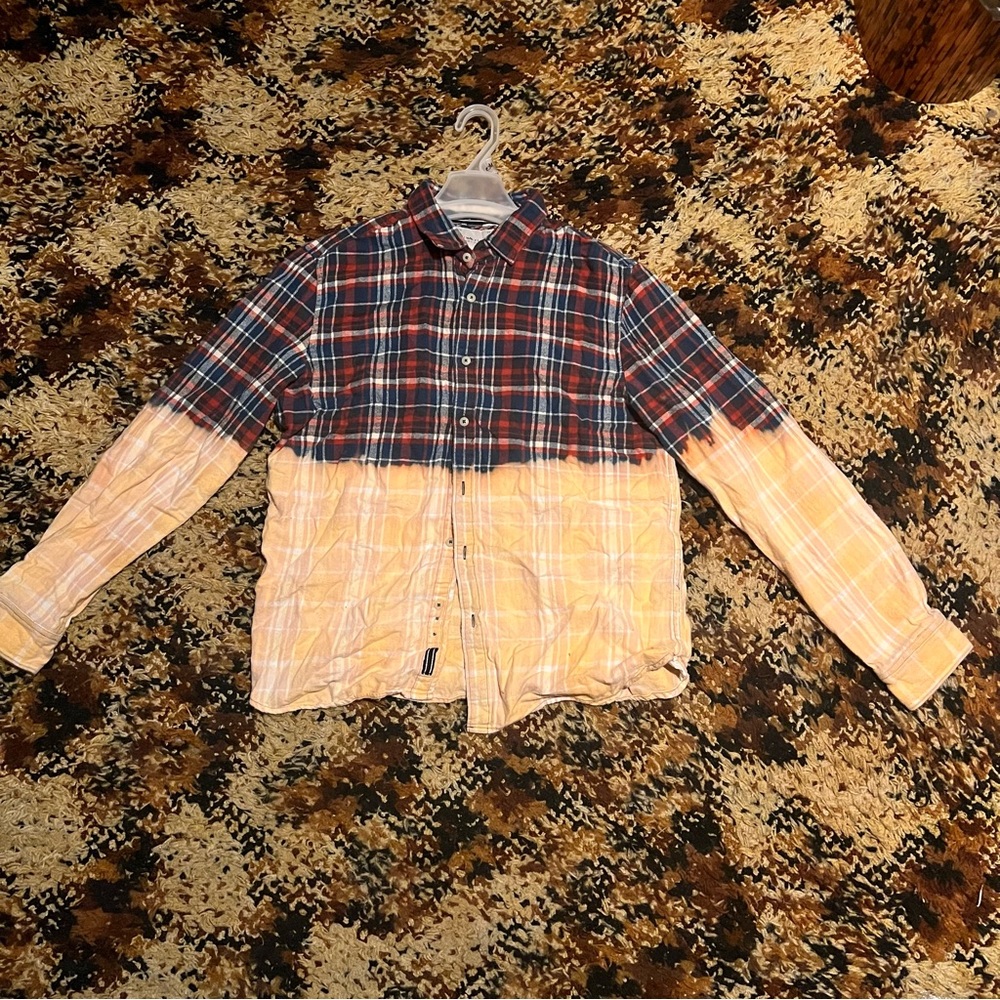 Denim & Flower Ricky Singh flannel | SIZE L FITS SMALL | duo tone colors